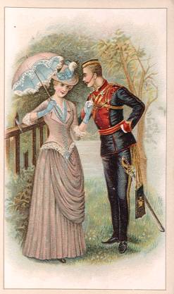 Arbuckle - soldier w/ sword, lady w/ parasol