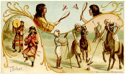 Thibet - dancing, badminton, polo