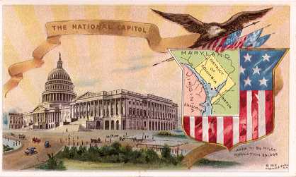 District of Columbia map - National Capitol building