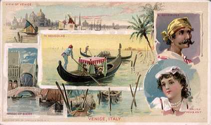 Venice, Italy - Gondolas; Bridge of Sighs