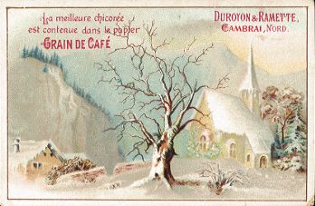 Duroyon & Ramette - trade card w/ church