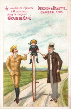 Duroyon & Ramette - high-wheel bicycle trade card
