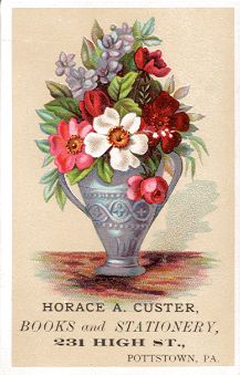 Horace A. Custer - trade card