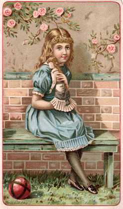 Girl with doll and ball