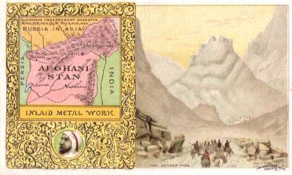 Afghanistan map - Inlaid Metal Work; The Khyber Pass