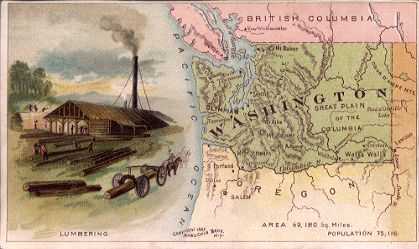 Washington map - lumbering