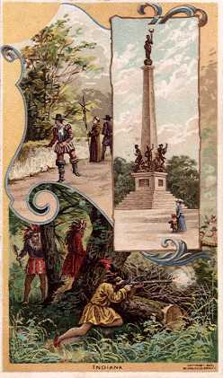 Indiana - La Salle; Soldiers and Sailors' Monument, Indianapolis; Battle of Tippecanoe